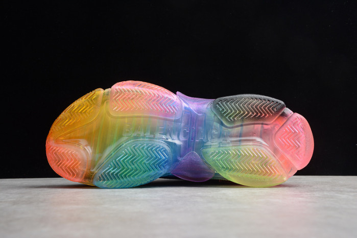 blcg sneaker triple.s.gomma black-rainbow noir