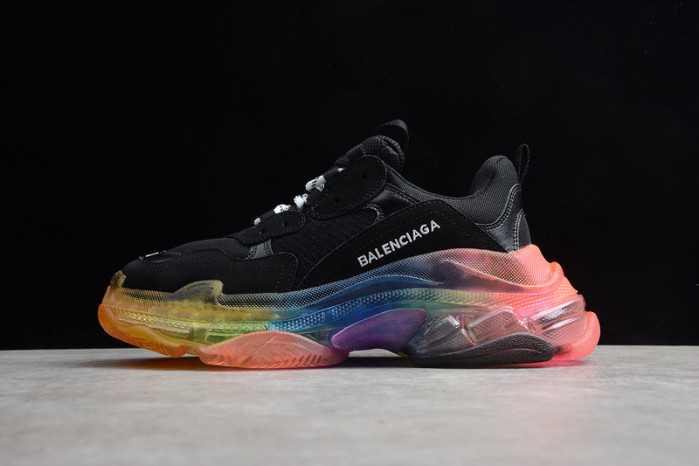blcg sneaker triple.s.gomma black-rainbow noir